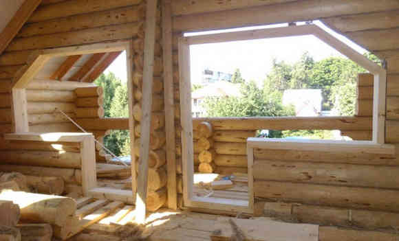 Монтаж окон в деревянном доме